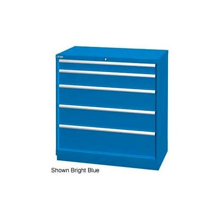 Lista International Lista 40-1/4"W Drawer Cabinet, 5 Drawer, 51 Compart - Bright Blue, Master Keyed XSHS0900-0503BBMA